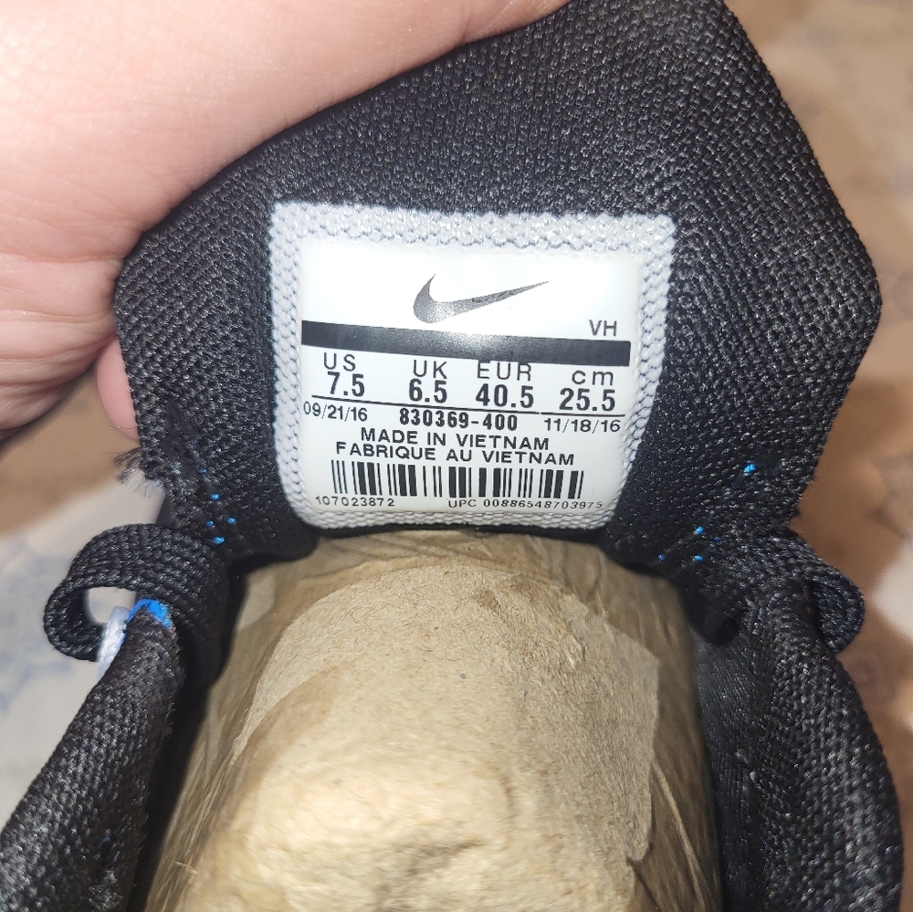 SOLD!!!!Nike Flex 2016 RN Mens Size 7.5 Blue Athletic Running Shoes Sneakers - Picture 8 of 11